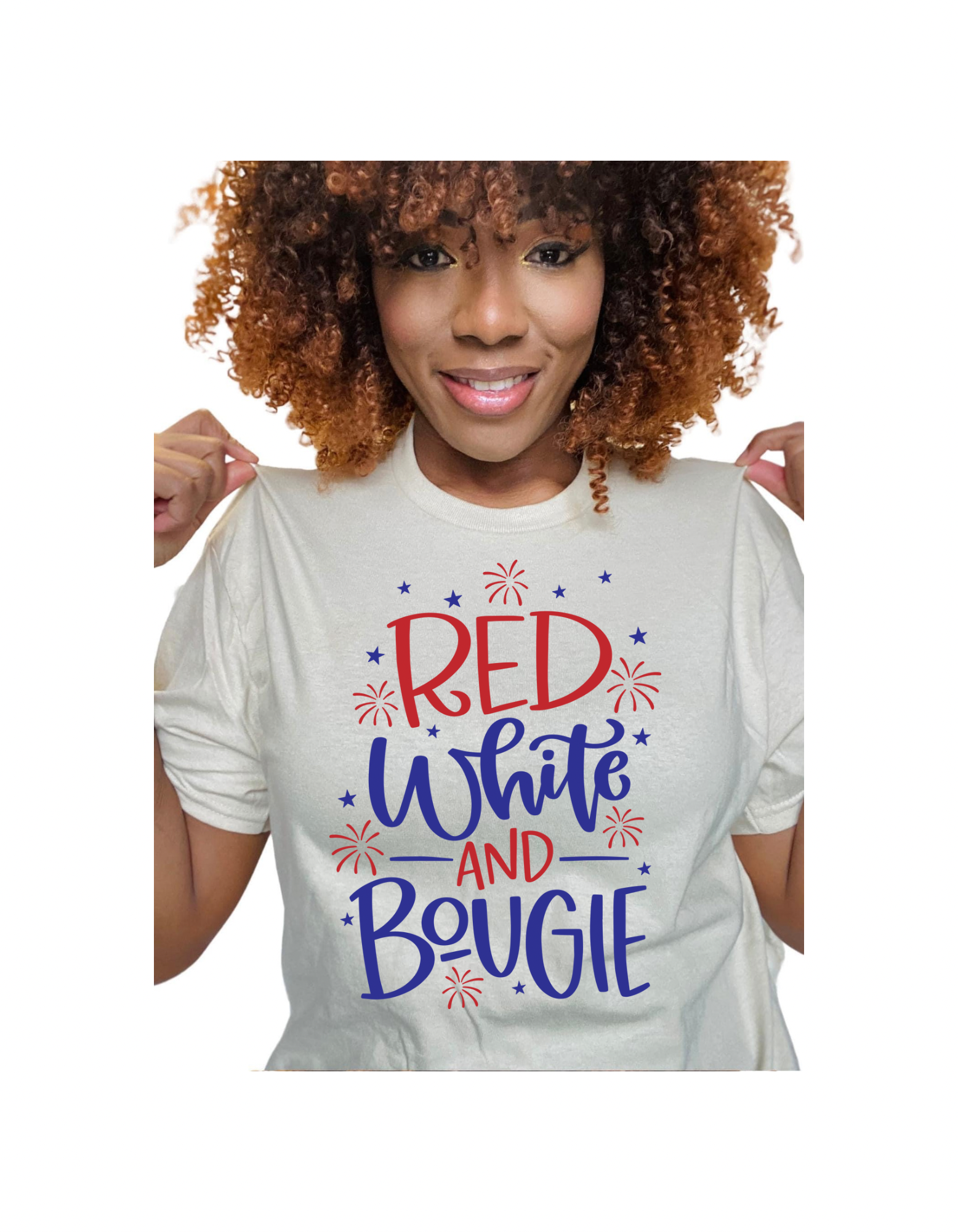 Red white deals and boujee shirt